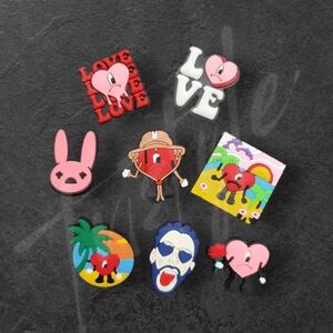 ⭐️4/$25⭐️ 8 Bad Bunny Shoes Charms